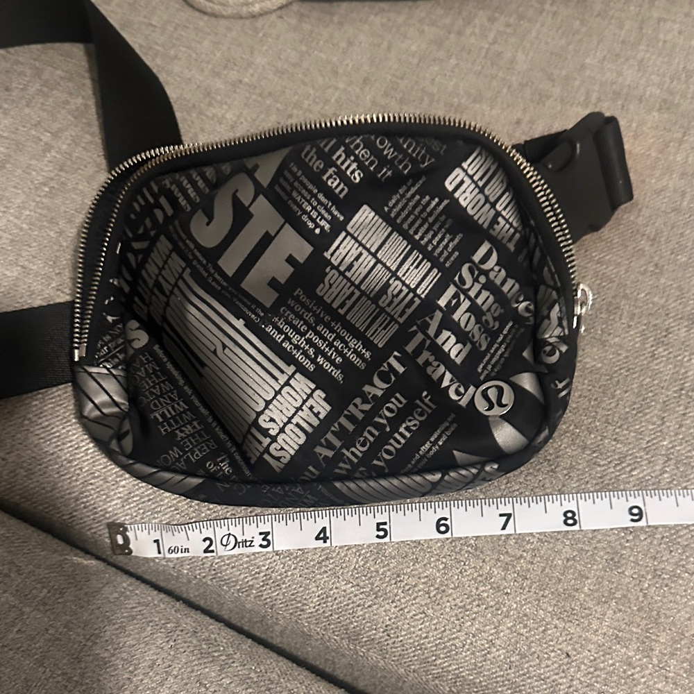 lululemon athletica Black and White Print Crossbody Bag